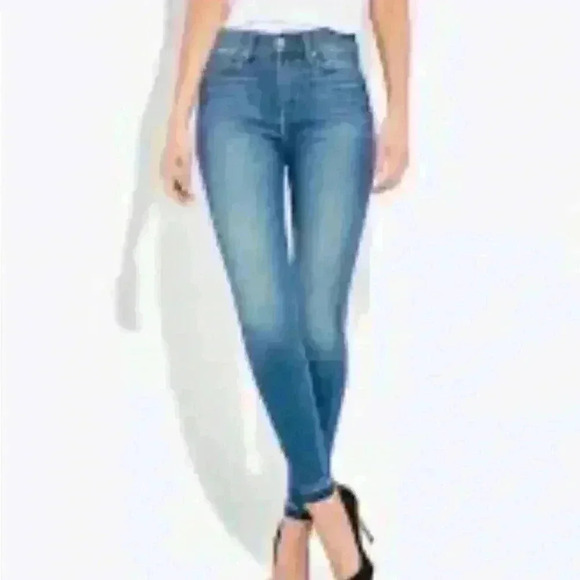 AYR The Riser Jeans Women's High Rise Raw Hem Skinny Comfort Stretch - Picture 1 of 7